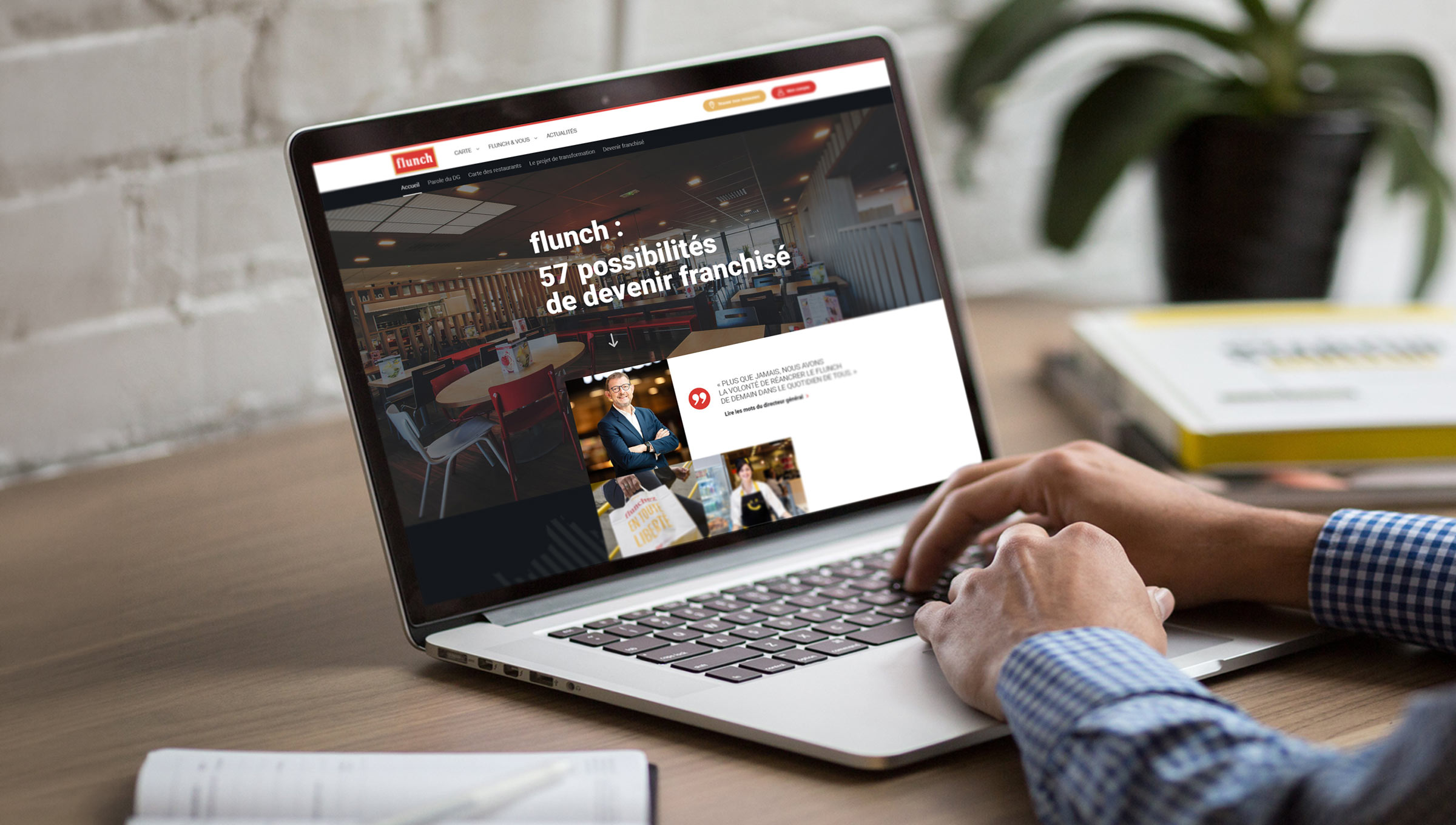 Conception et design site flunch franchisés