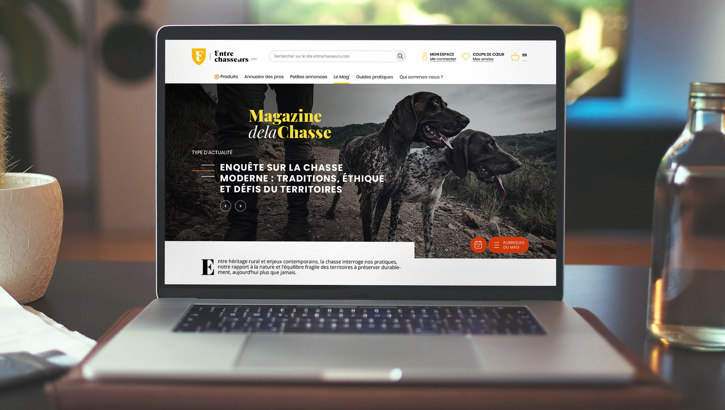 Design site internet Entrechasseurs.com