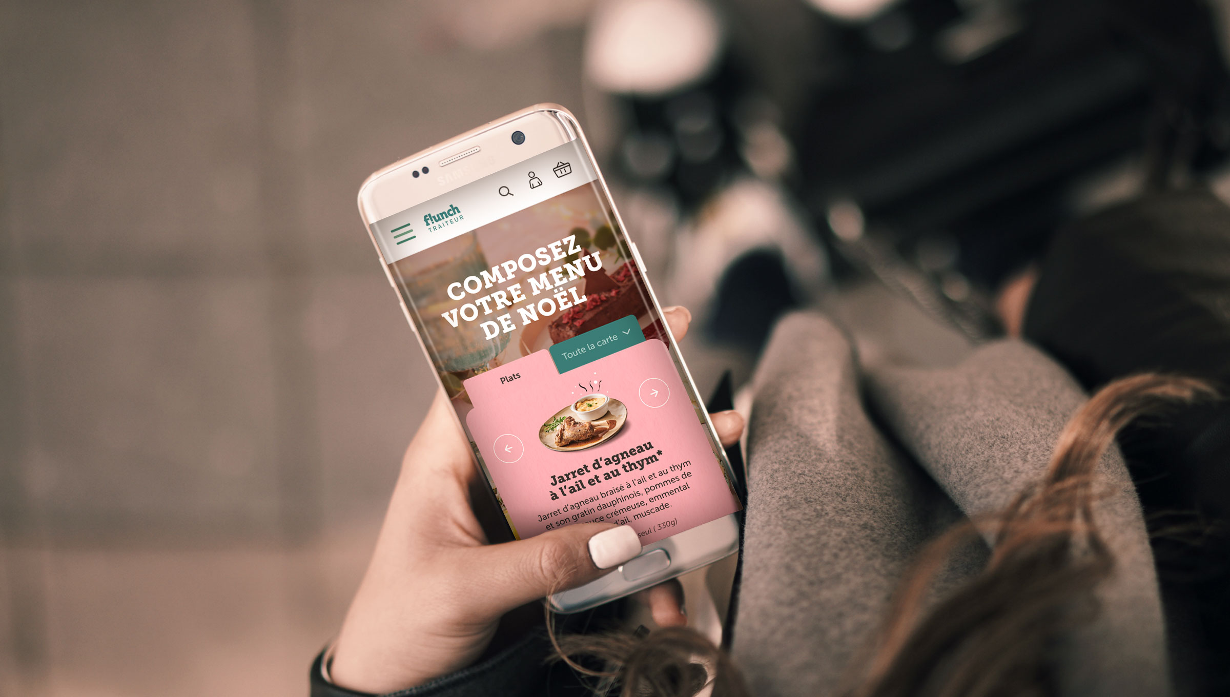 Landing page flunch traiteur Noël