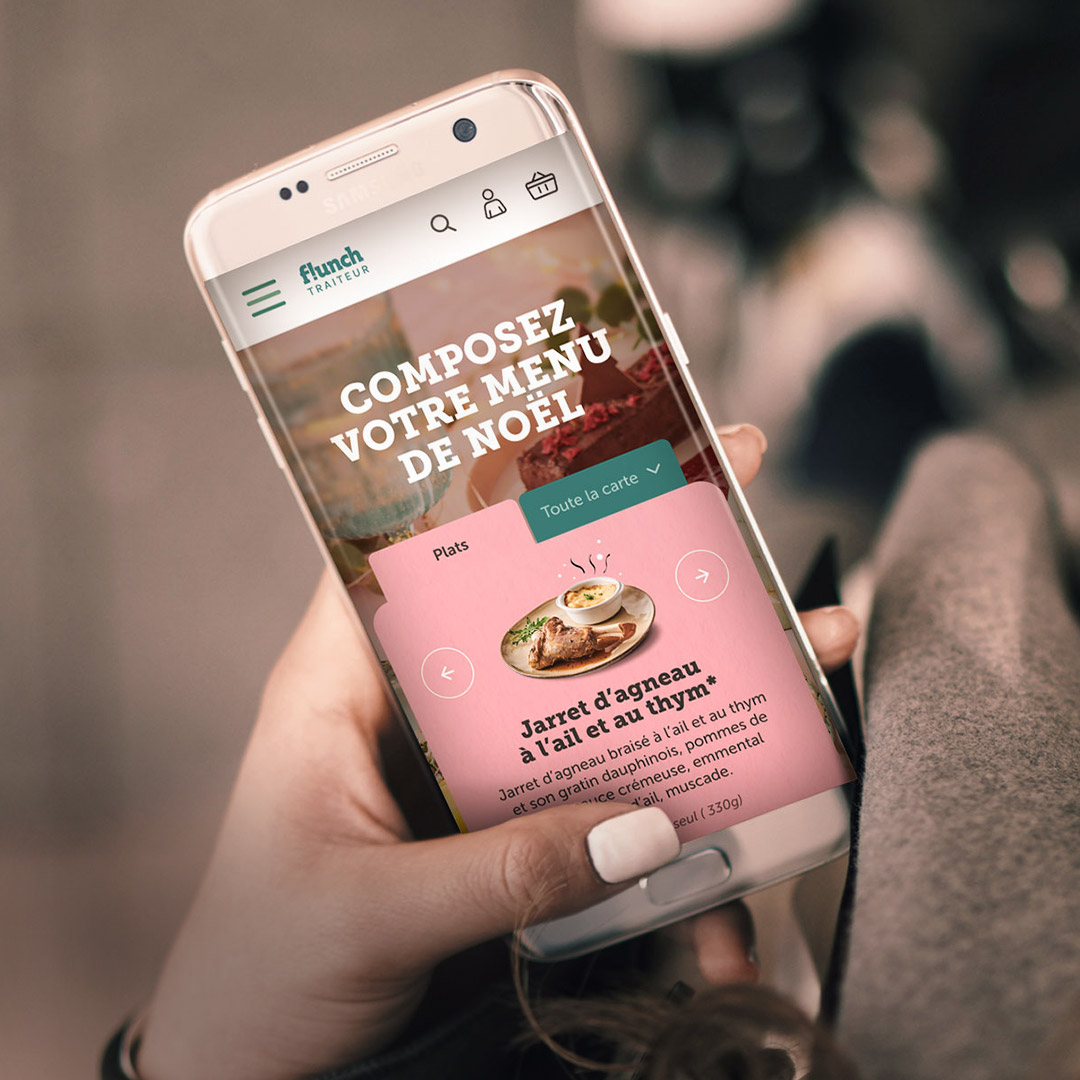 Landing page flunch traiteur Noël